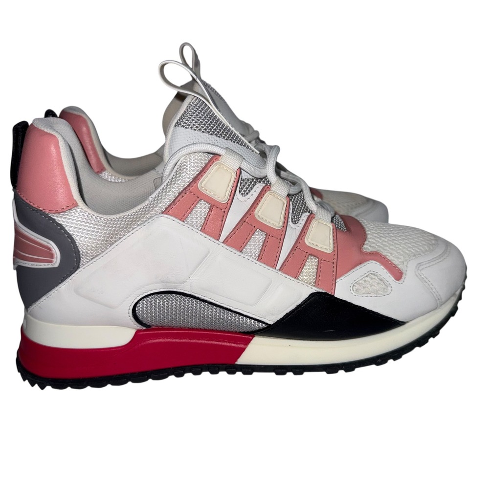 Louis Vuitton Run Away Sneaker Women's 36.5 White Pink CL1118 Made‎ in Italy - Picture 2 of 16